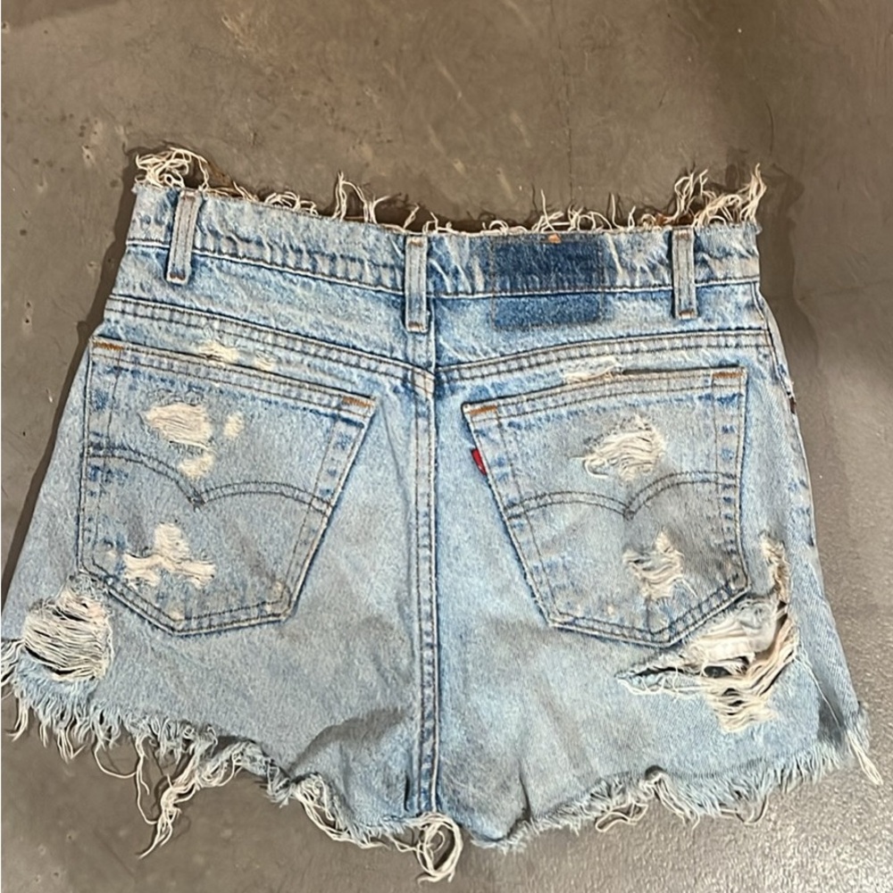 Levi's High-Waisted Distressed Shorts